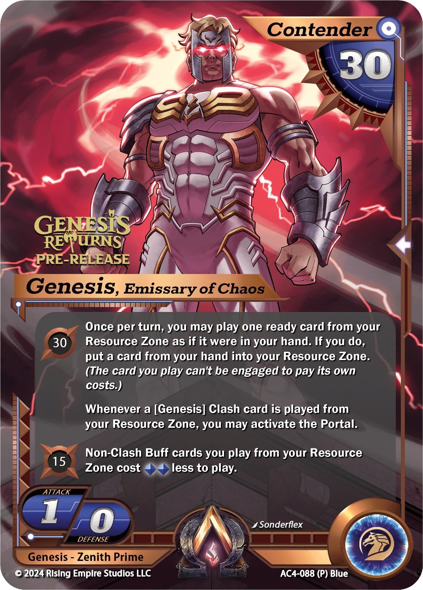 Genesis Emissary of Chaos (Pre-Release) (4088) [AC4] - Alpha Clash Single