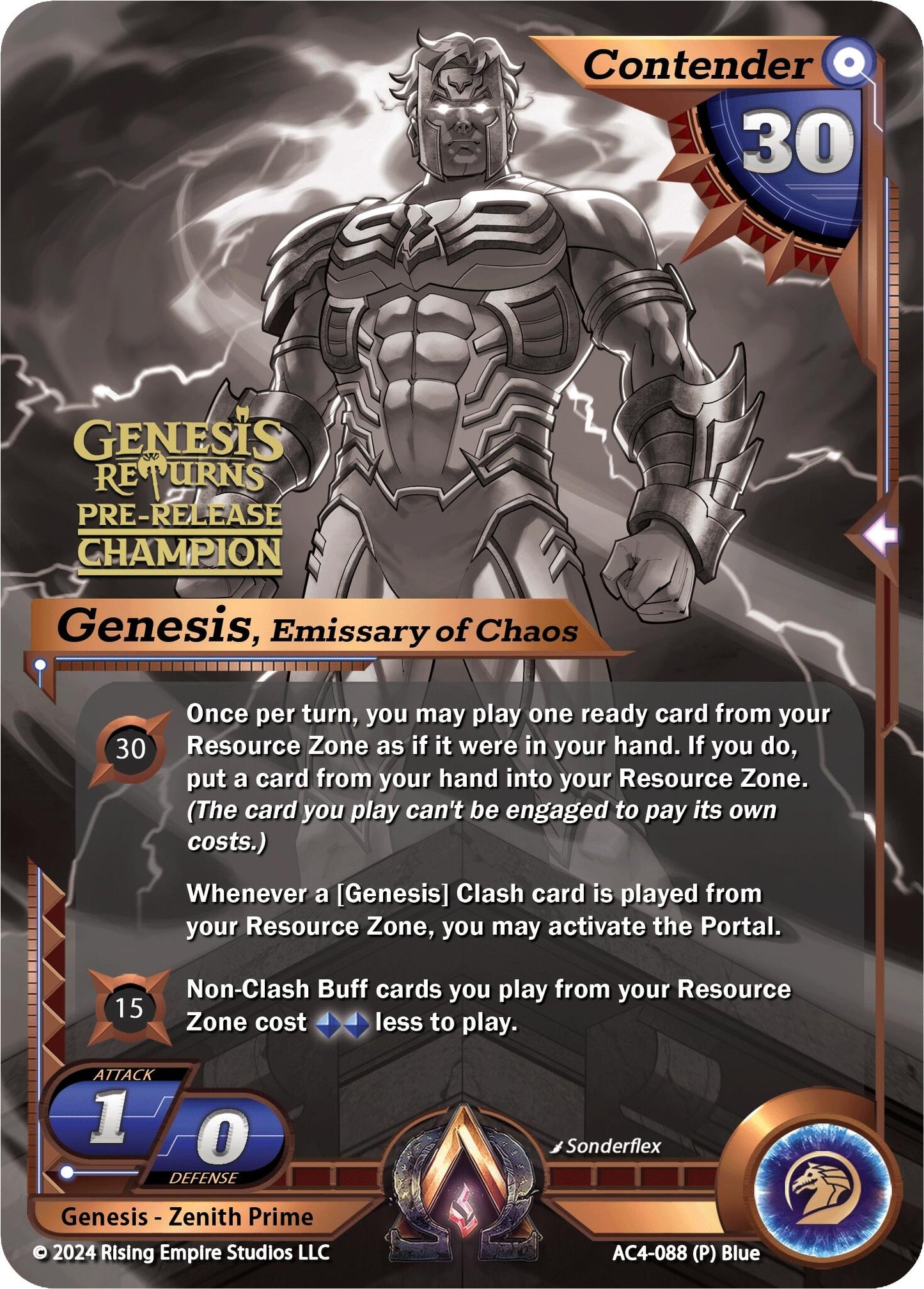 Genesis Emissary of Chaos (Pre-Release Champion) (4088) [AC4] - Alpha Clash Single