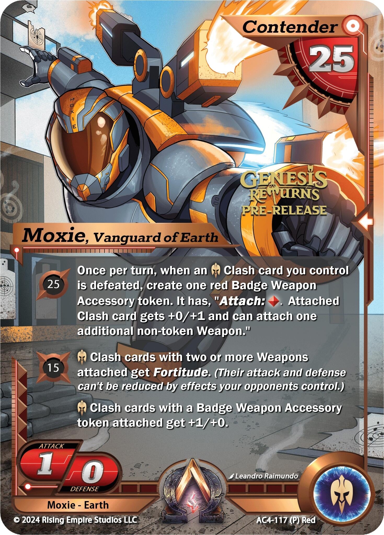 Moxie Vanguard of Earth (Pre-Release) (4117) [AC4] - Alpha Clash Single