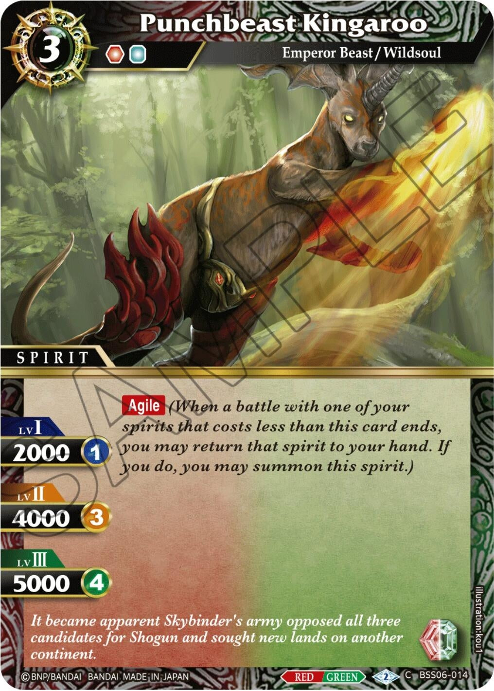 Punchbeast Kingaroo (6014) [BSS06] - Battle Spirits Saga Single
