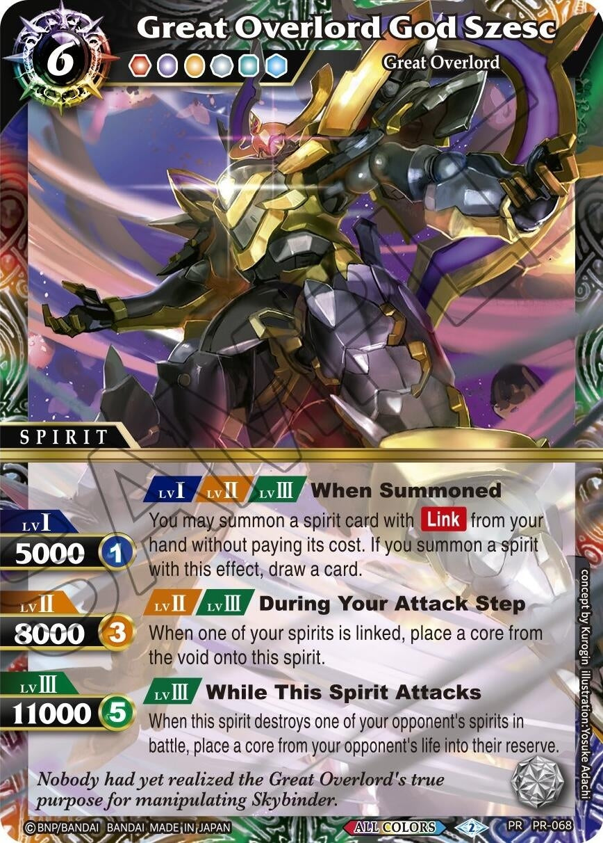 Great Overlord God Szesc (PR-068) [BSSP] - Battle Spirits Saga Single