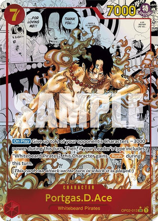 Portgas.D.Ace (Alternate Art) (Manga) (2013) (PRB-01) - One Piece Card Game Single