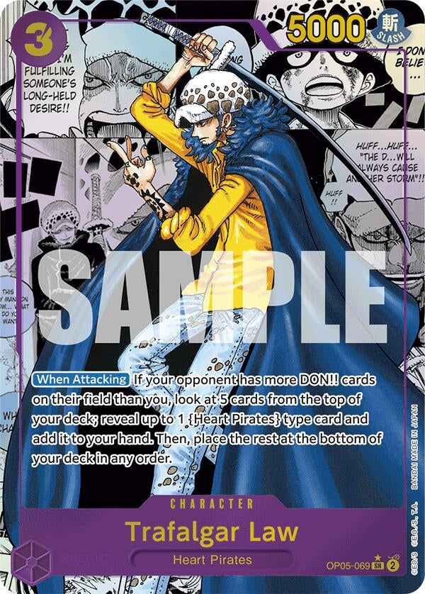 Trafalgar Law (Alternate Art) (Manga) (5069) (PRB-01) - One Piece Card Game Single
