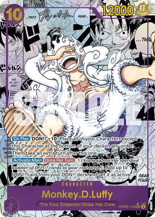 Monkey.D.Luffy (Alternate Art) (Manga) (5119) (PRB-01) - One Piece Card Game Single