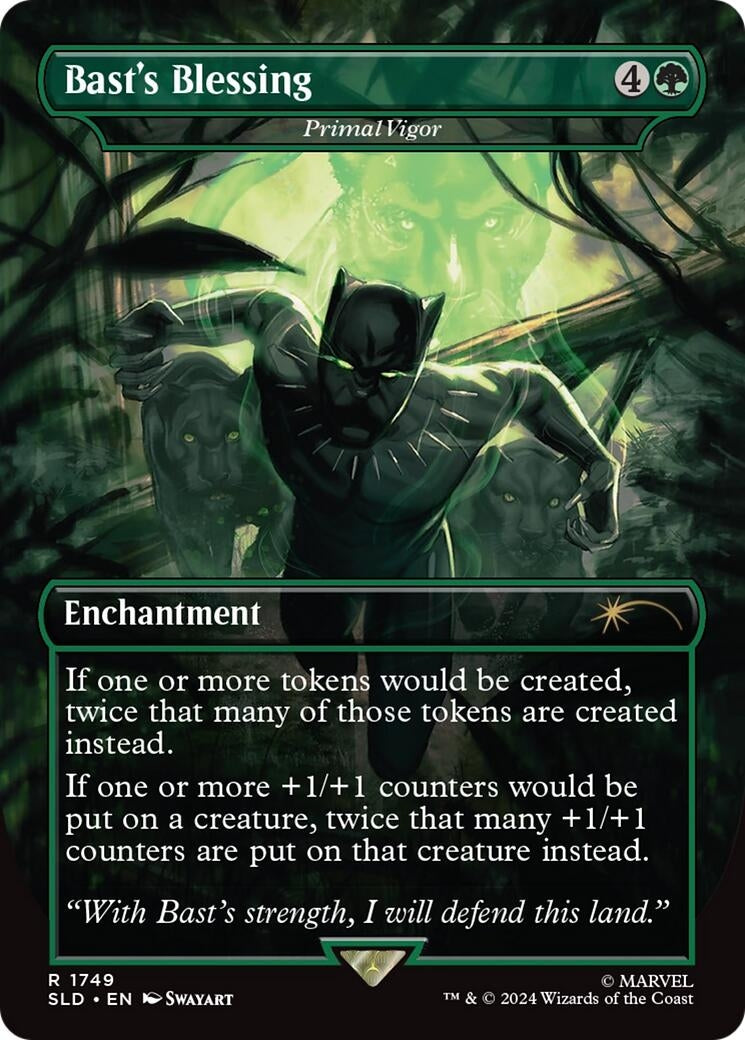 Bast’s Blessing - Primal Vigor (Rainbow Foil) (1749) [SLD] - MTG Single