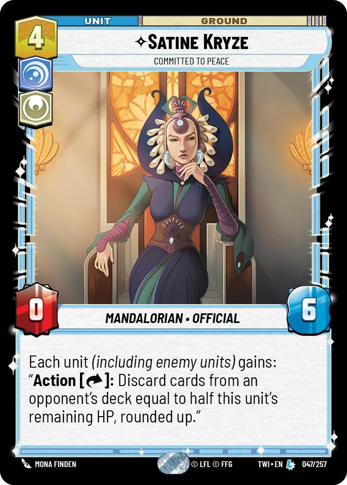 Satine Kryze - Committed to Peace (TOR) - Star Wars: Unlimited Single