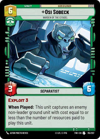 Osi Sobeck - Warden of the Citadel (115) (TOR) - Star Wars: Unlimited Single