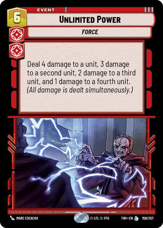 Unlimited Power (156) (TOR) - Star Wars: Unlimited Single