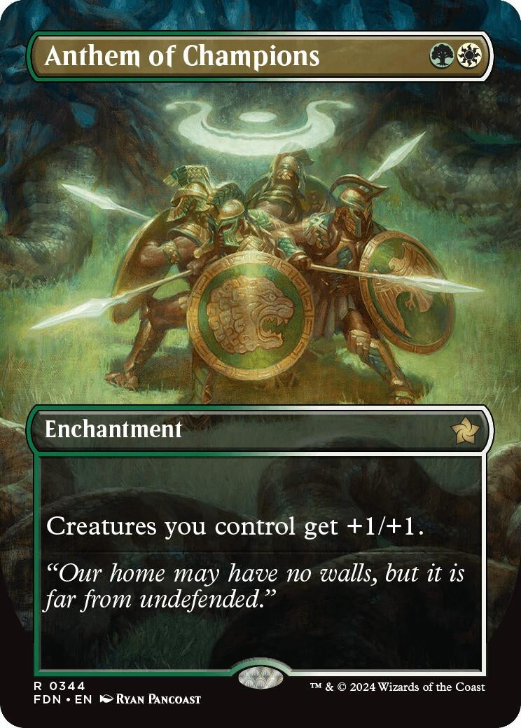 Anthem of Champions (Borderless) (344) [FDN] - MTG Single