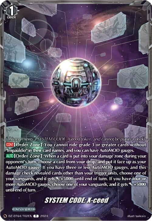 SYSTEM CODE:X-ceed Token (402) [DZ-BT04] - Cardfight Vanguard Single