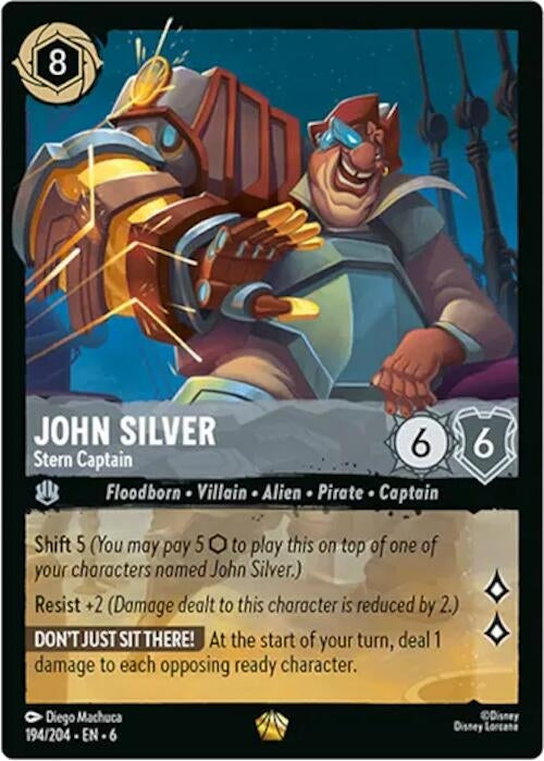 John Silver - Stern Captain (194) (6) - Disney Lorcana Single