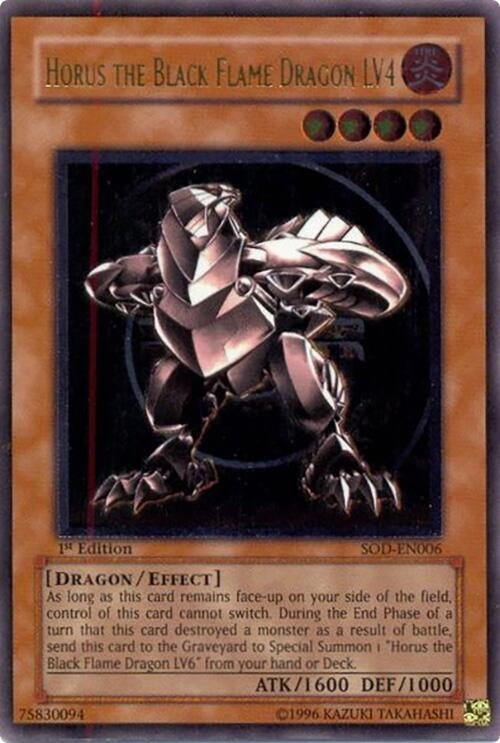 Horus The Black Flame Dragon LV4 (UTR) (6) - YuGiOh Single