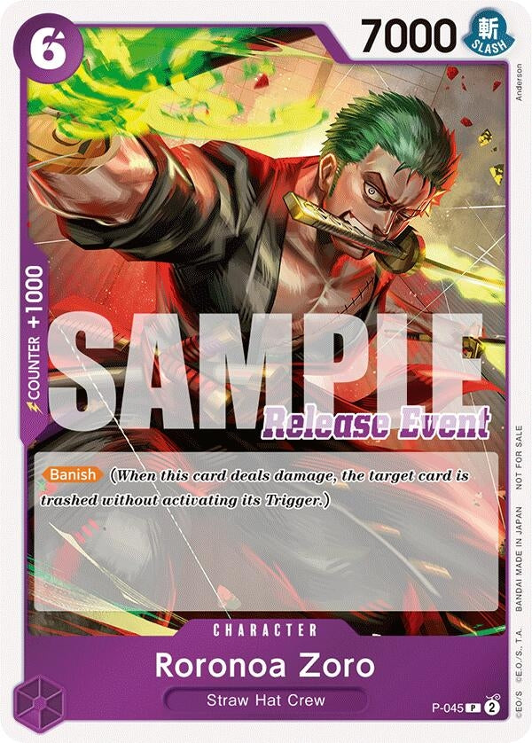 Roronoa Zoro (ST15 - ST20 Release Event Winner Pack) (45) (OP-PR) - One Piece Card Game Single
