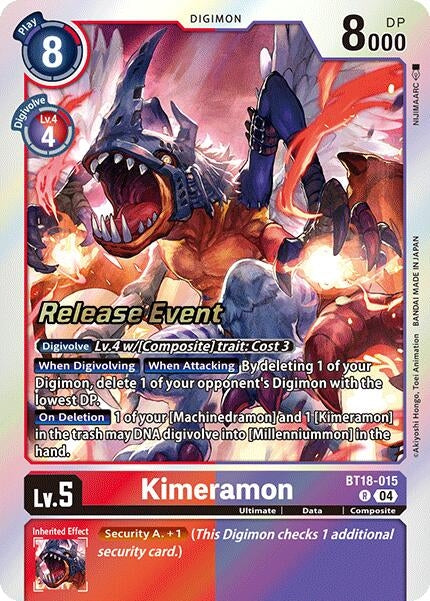 Kimeramon - BT18-015 (18015) [BT18-20_PR] - Digimon Card Game Single