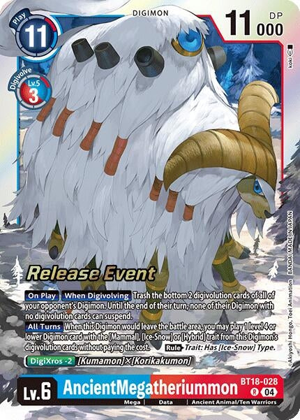 AncientMegatheriummon (18028) [BT18-20_PR] - Digimon Card Game Single