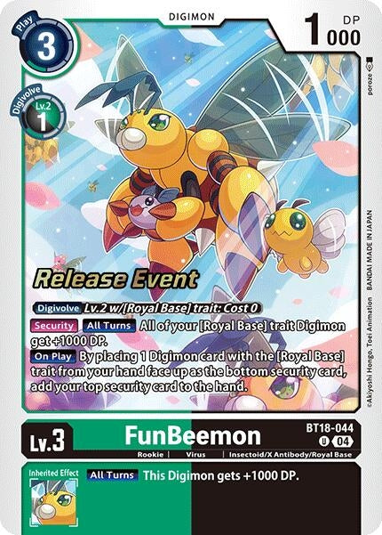 FunBeemon - BT18-044 (18044) [BT18-20_PR] - Digimon Card Game Single