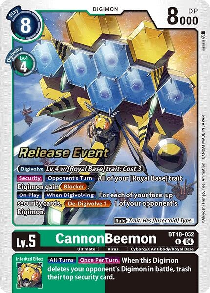 CannonBeemon (18052) [BT18-20_PR] - Digimon Card Game Single