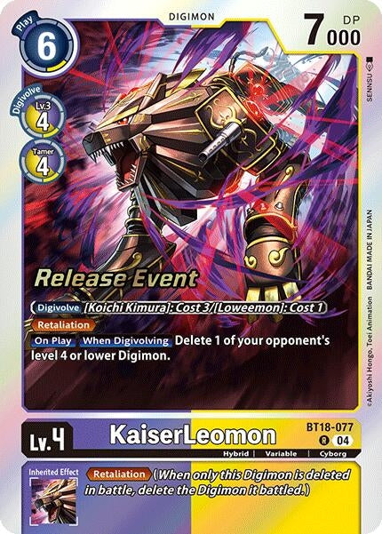 KaiserLeomon (18077) [BT18-20_PR] - Digimon Card Game Single