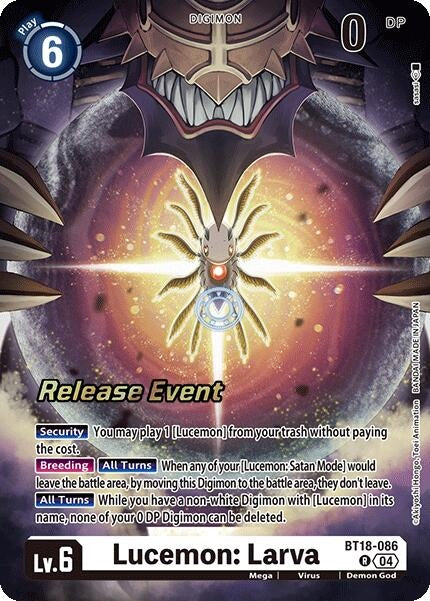 Lucemon: Larva (18086) [BT18-20_PR] - Digimon Card Game Single