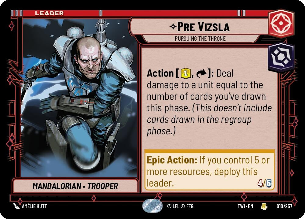 Pre Vizsla - Pursuing the Throne (010/257) [Twilight of the Republic] - Star Wars: Unlimited Single