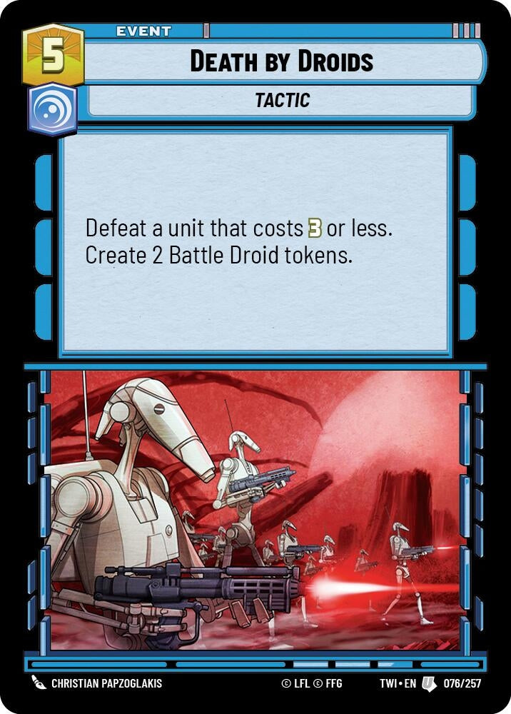 Death by Droids (76) (TOR) - Star Wars: Unlimited Single