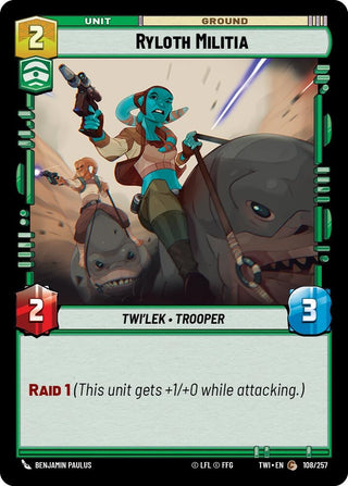 Ryloth Militia (108) (TOR) - Star Wars: Unlimited Single