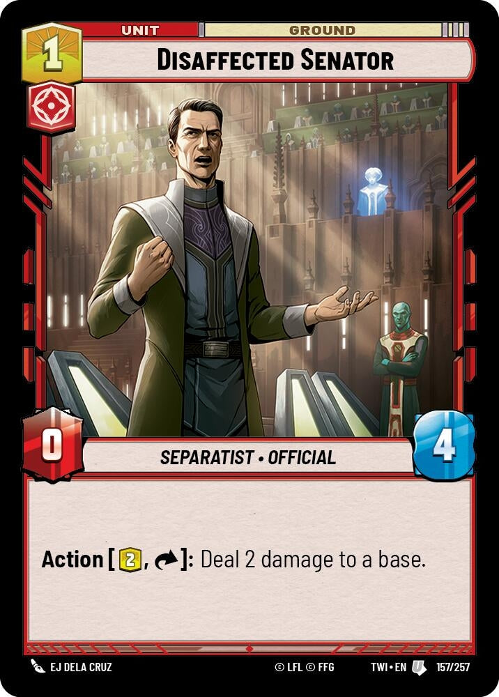Disaffected Senator (157) (TOR) - Star Wars: Unlimited Single