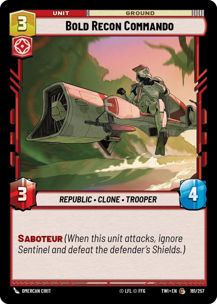 Bold Recon Commando (161) (TOR) - Star Wars: Unlimited Single