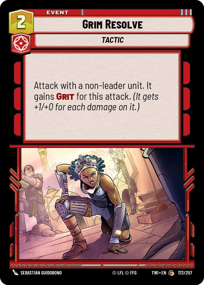 Grim Resolve (172) (TOR) - Star Wars: Unlimited Single