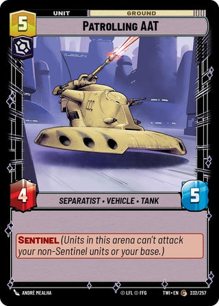Patrolling AAT (232) (TOR) - Star Wars: Unlimited Single