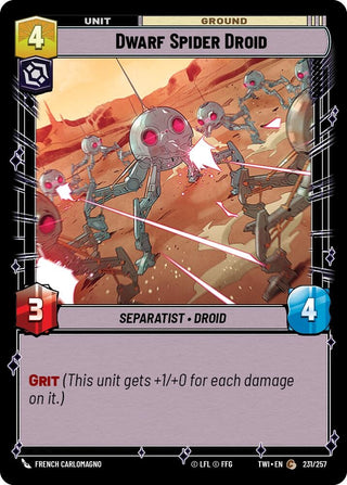 Dwarf Spider Droid (231) (TOR) - Star Wars: Unlimited Single
