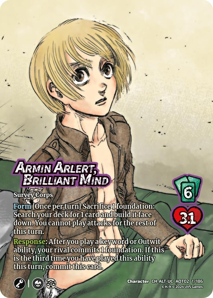 Armin Arlert Brilliant Mind (Alternate Art) (1) [AOT02] - UniVersus Single