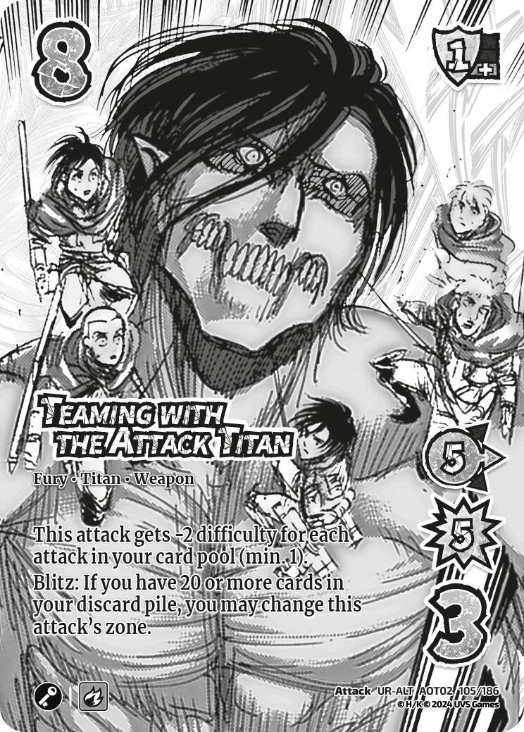 Teaming with the Attack Titan (Alternate Art) (105) [AOT02] - UniVersus Single