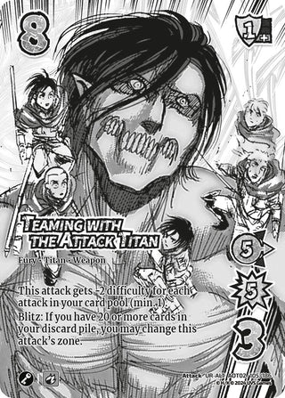 Teaming with the Attack Titan (Alternate Art) (105) [AOT02] - UniVersus Single