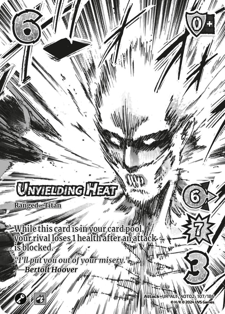 Unyielding Heat (Alternate Art) (107) [AOT02] - UniVersus Single
