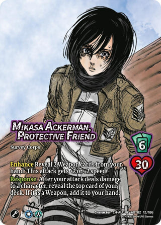 Mikasa Ackerman Protective Friend (Alternate Art) (12) [AOT02] - UniVersus Single