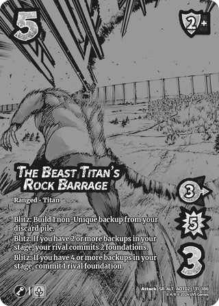 The Beast Titan’s Rock Barrage (Alternate Art) (131) [AOT02] - UniVersus Single