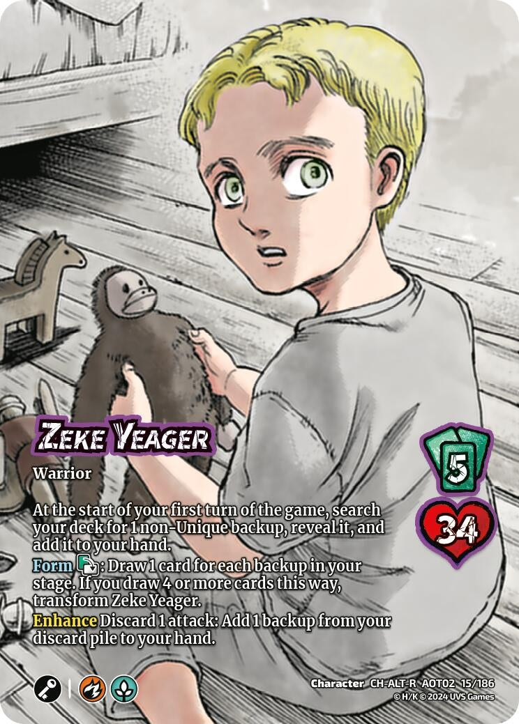 Zeke Yeager // Zeke Beast Titan (Alternate Art) (15) [AOT02] - UniVersus Single