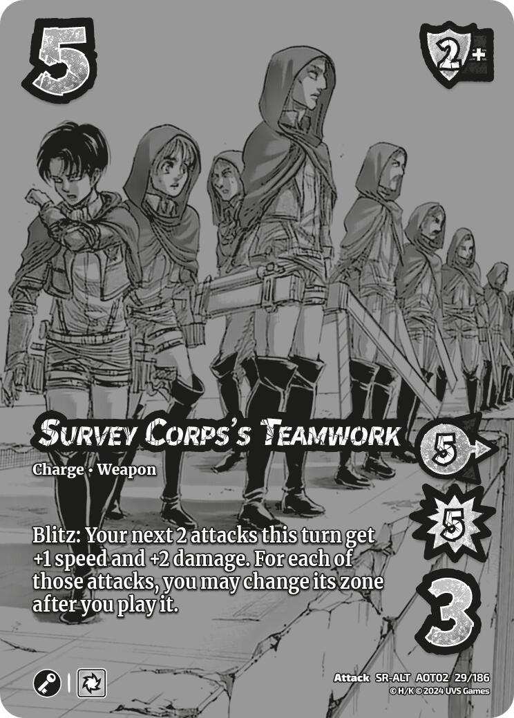 Survey Corps’s Teamwork (Alternate Art) (29) [AOT02] - UniVersus Single