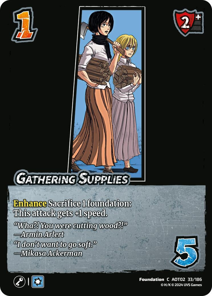 Gathering Supplies (33) [AOT02] - UniVersus Single
