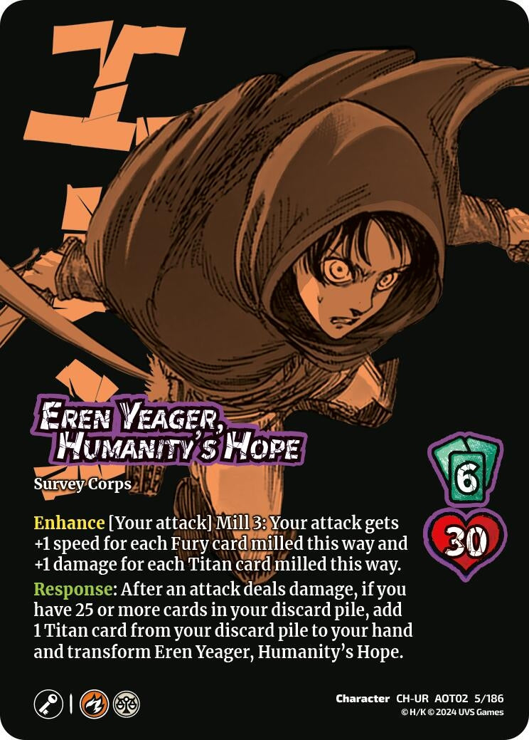 Eren Yeager Humanity’s Hope // Eren Attack Titan Advancing (5) [AOT02] - UniVersus Single