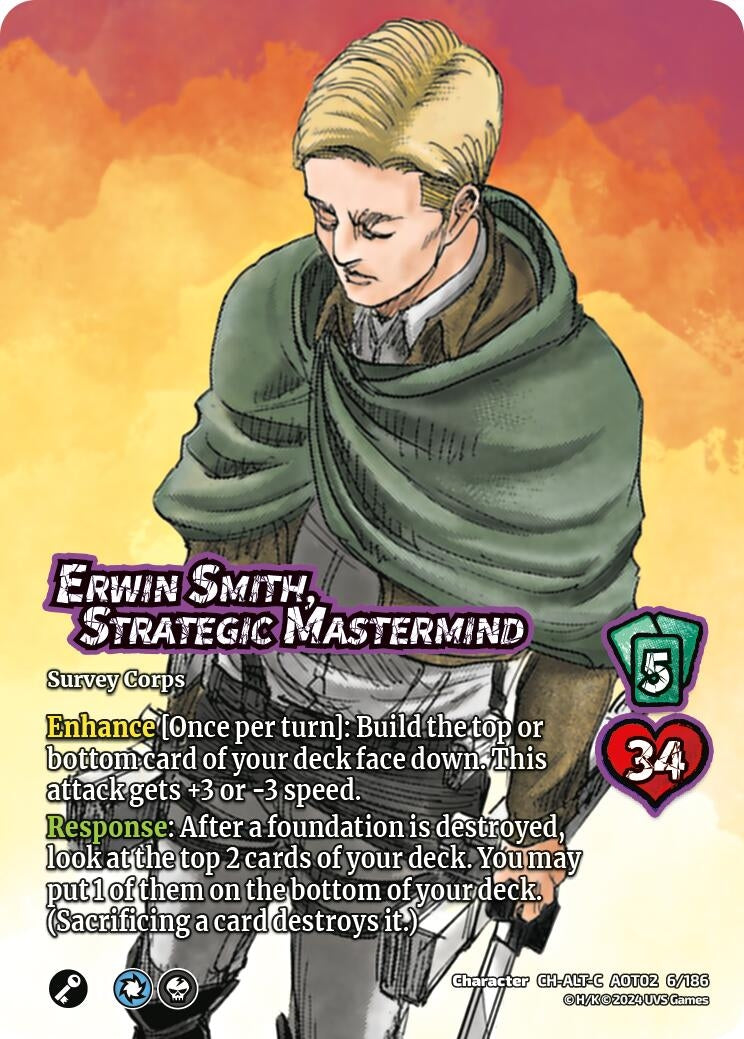 Erwin Smith Strategic Mastermind (Alternate Art) (6) [AOT02] - UniVersus Single
