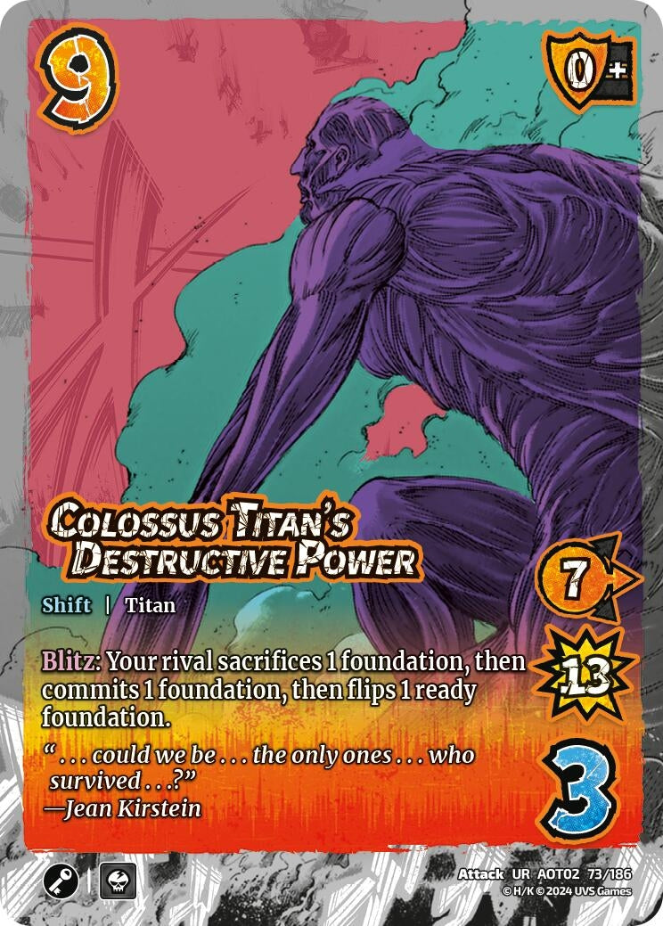 Colossus Titan’s Destructive Power // Bertolt’s Devotion (73) [AOT02] - UniVersus Single