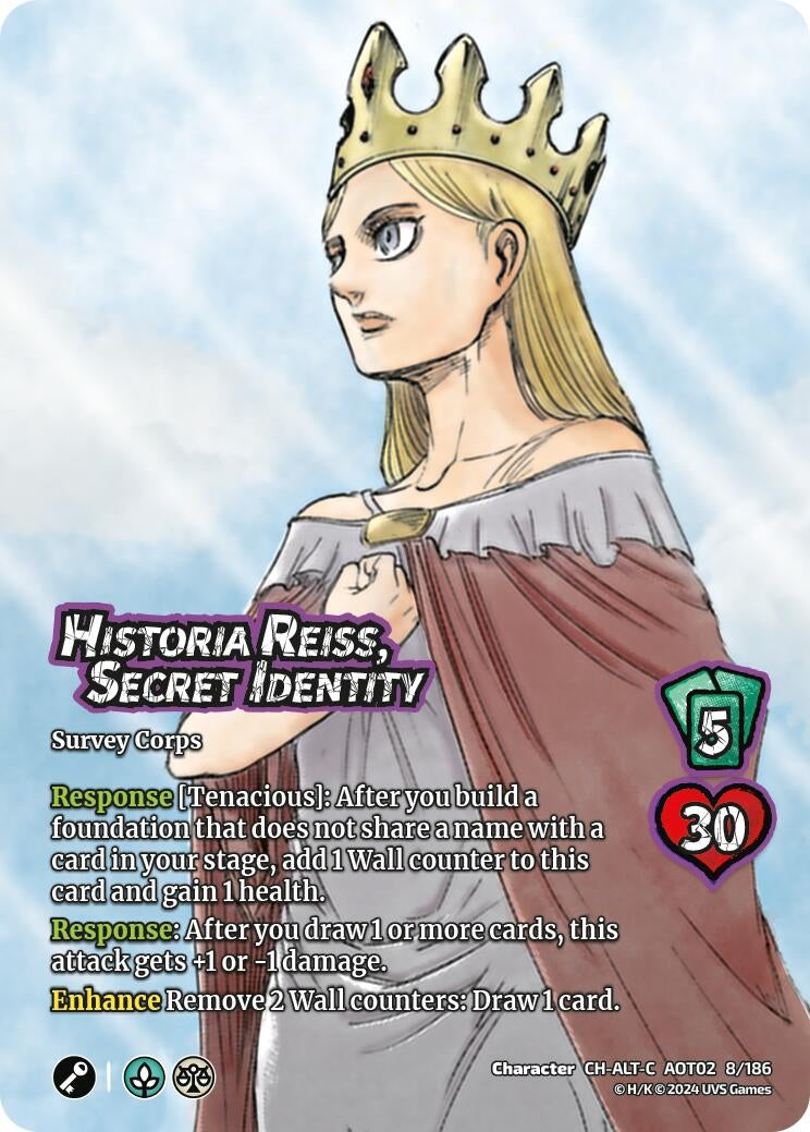 Historia Reiss Secret Identity (Alternate Art) (8) [AOT02] - UniVersus Single