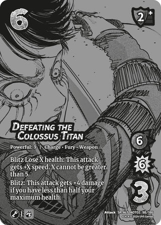 Defeating the Colossus Titan (Alternate Art) (98) [AOT02] - UniVersus Single