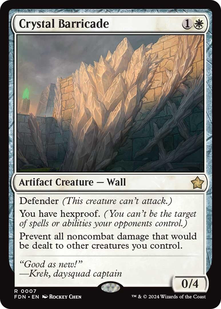 Crystal Barricade (7) [FDN] - MTG Single