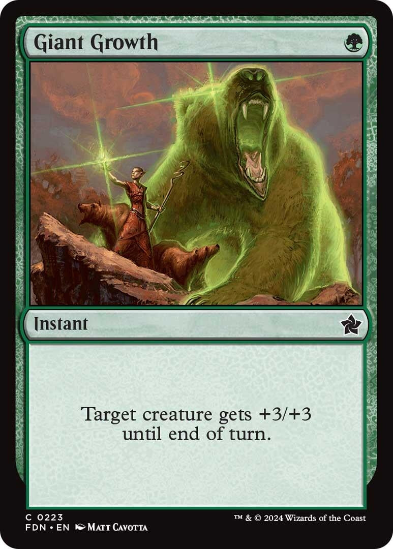 Giant Growth (223) [FDN] - MTG Single