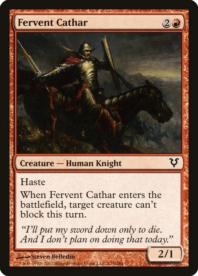 Fervent Cathar (135) [AVR] - MTG Single