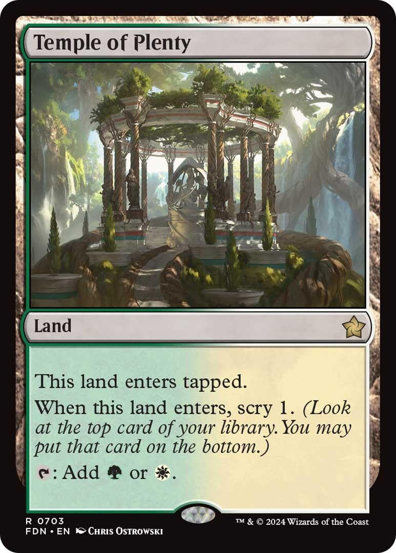 Temple of Plenty (703) [FDN] - MTG Single