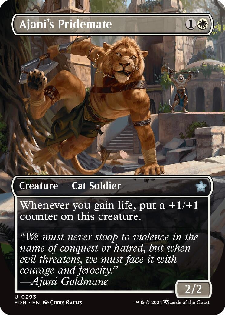 Ajani’s Pridemate (Borderless) (293) [FDN] - MTG Single